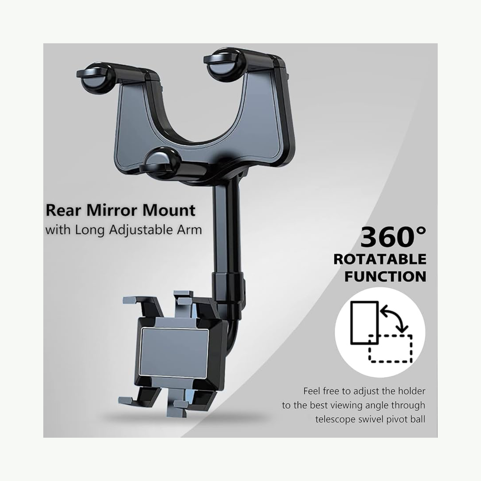 Rearview Mirror Phone Mount 2