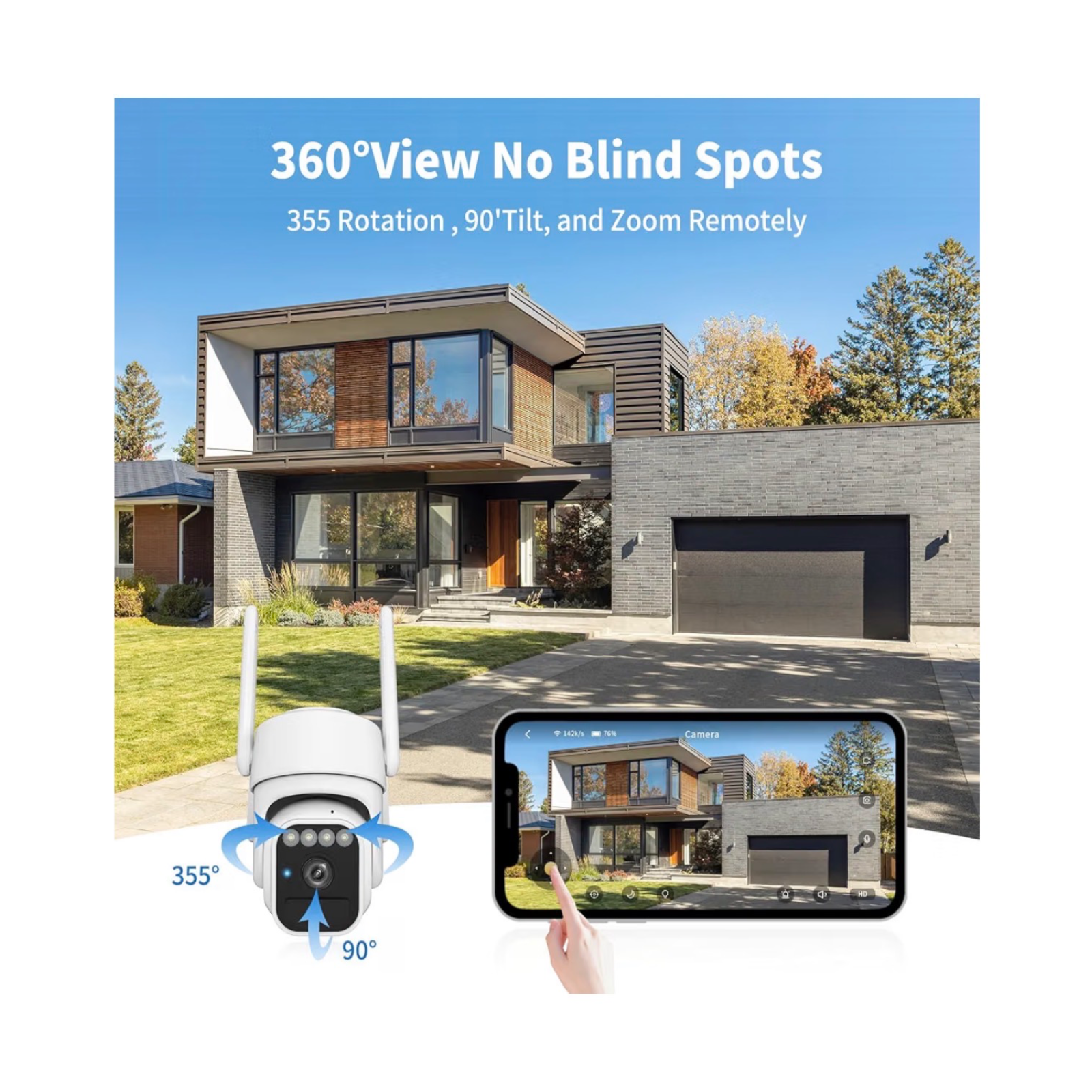 WY-LINK Solar Outdoor Wireless 360° Wi-Fi Security Camera 3
