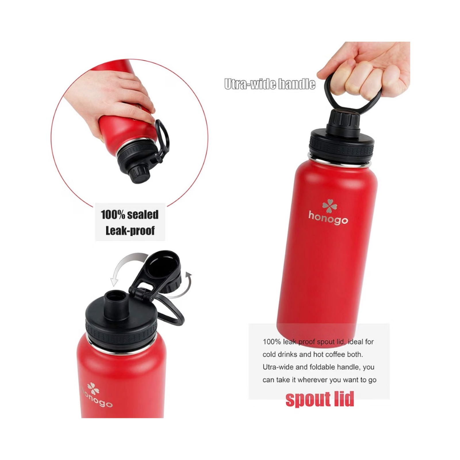 Honogo 32 oz Insulated Water Bottle 5