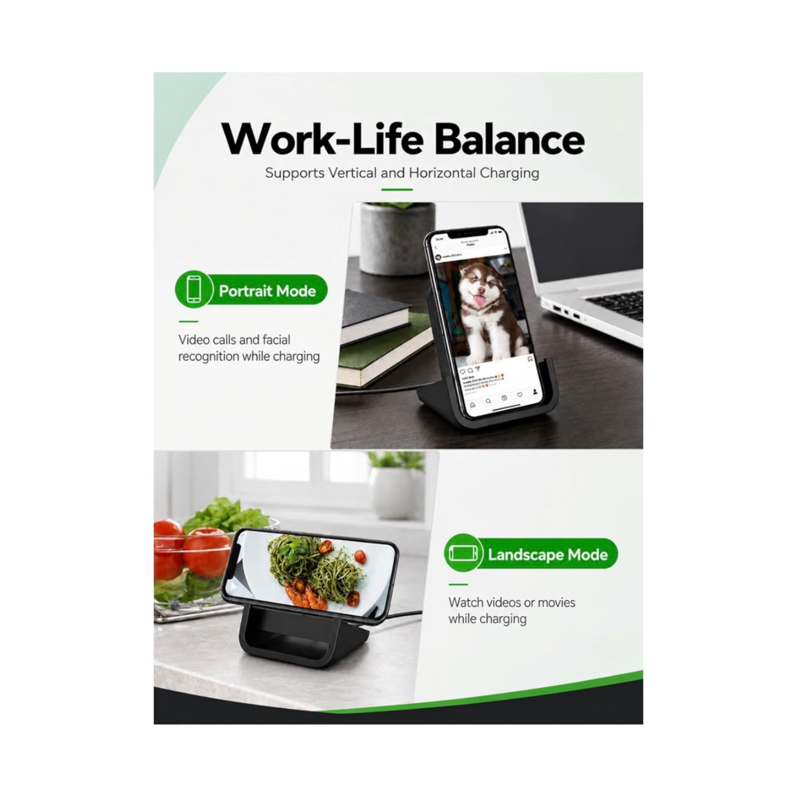 Yuwiss Wireless Charging Stand Cordless Charger 4