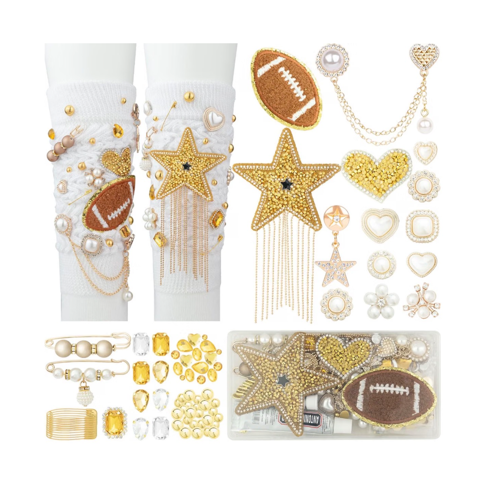 Junk Socks Charms Kit 410Pcs – Gold 1