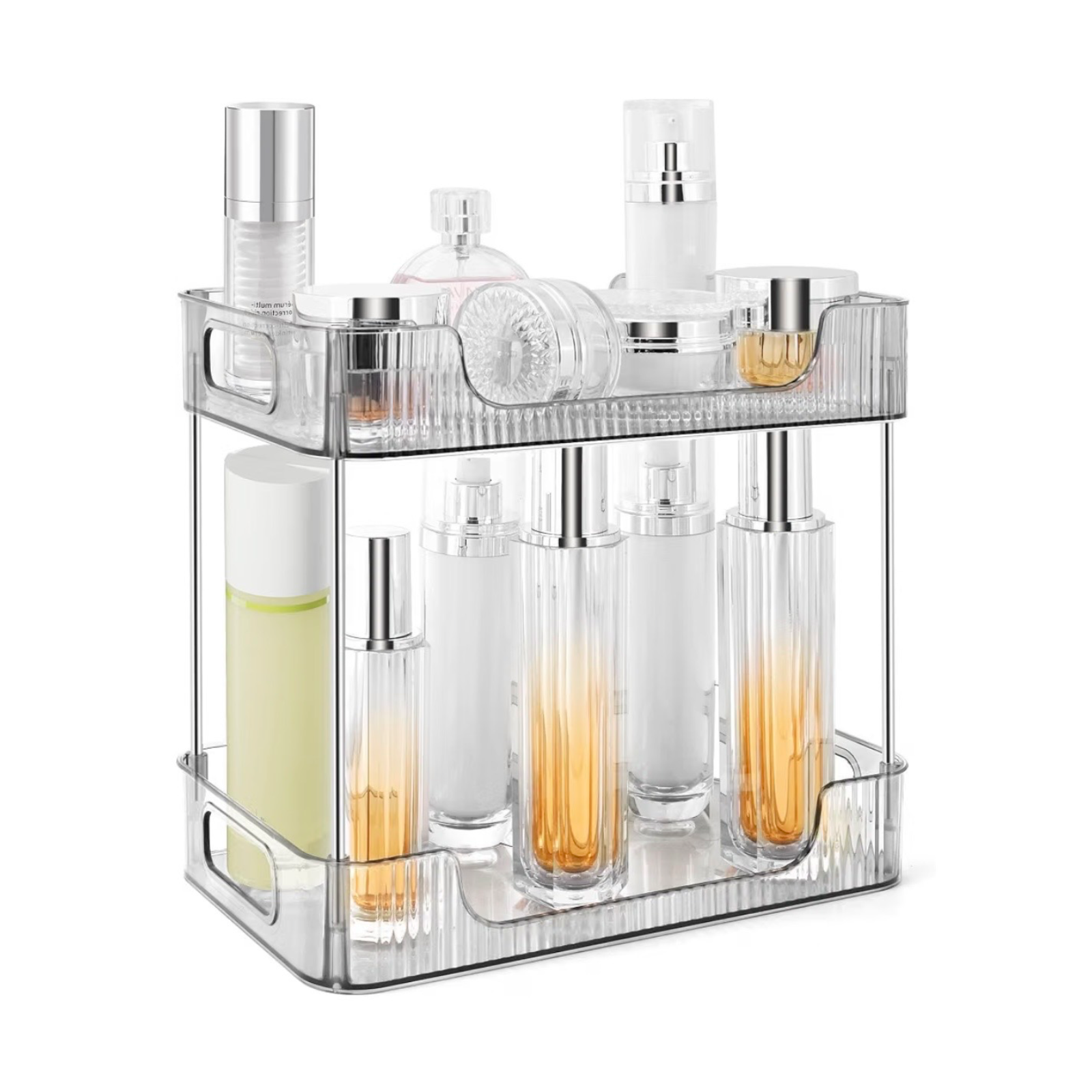2-Tier Bathroom Counter Organizer - Grey 1
