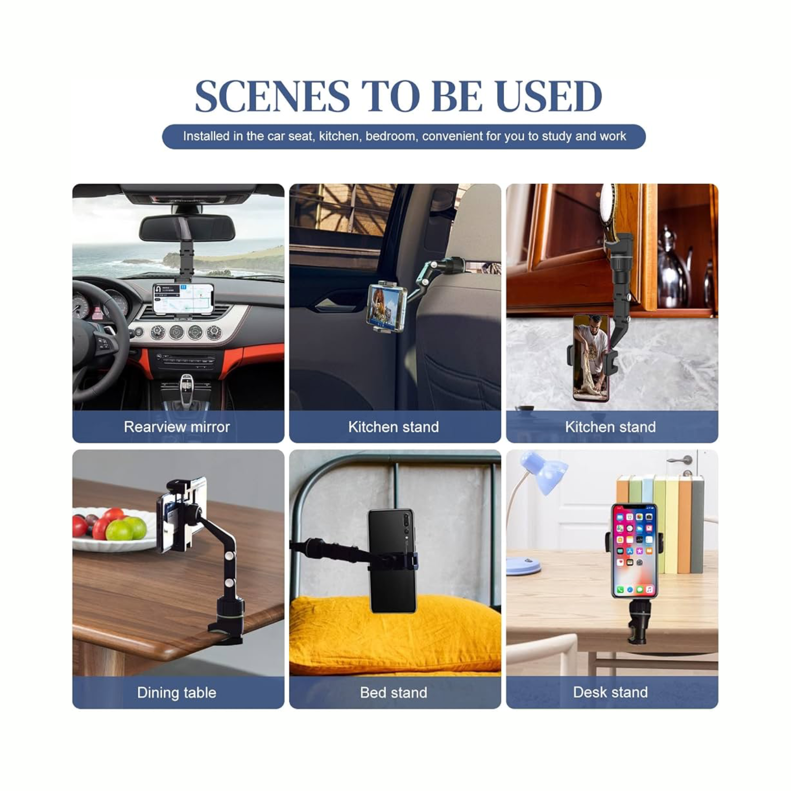 Rearview Mirror Car Phone Holder 6