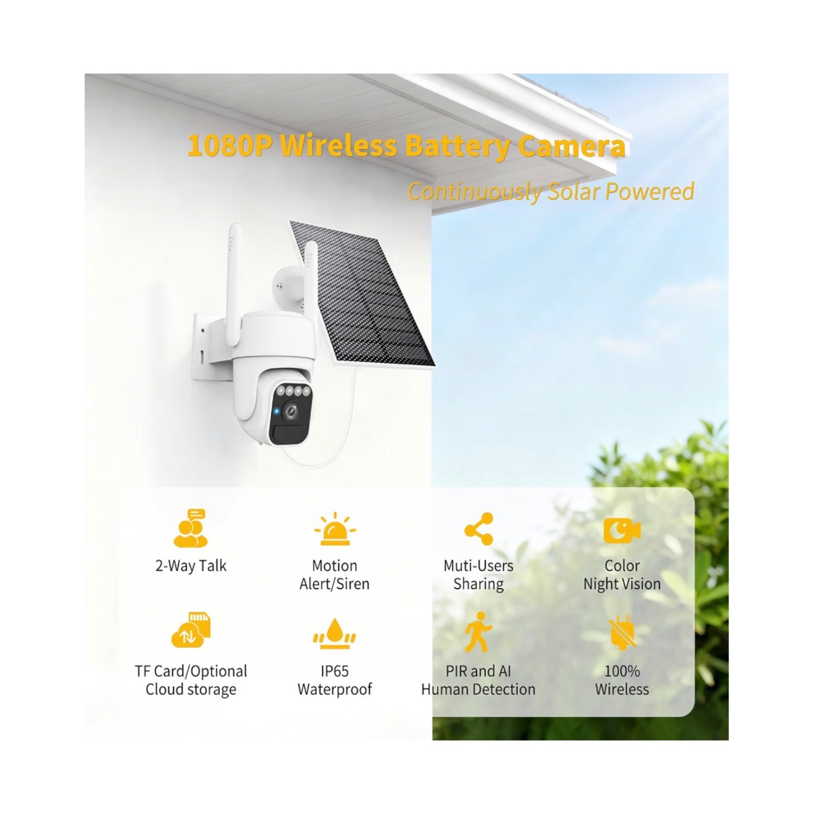 WY-LINK Solar Outdoor Wireless 360° Wi-Fi Security Camera 2