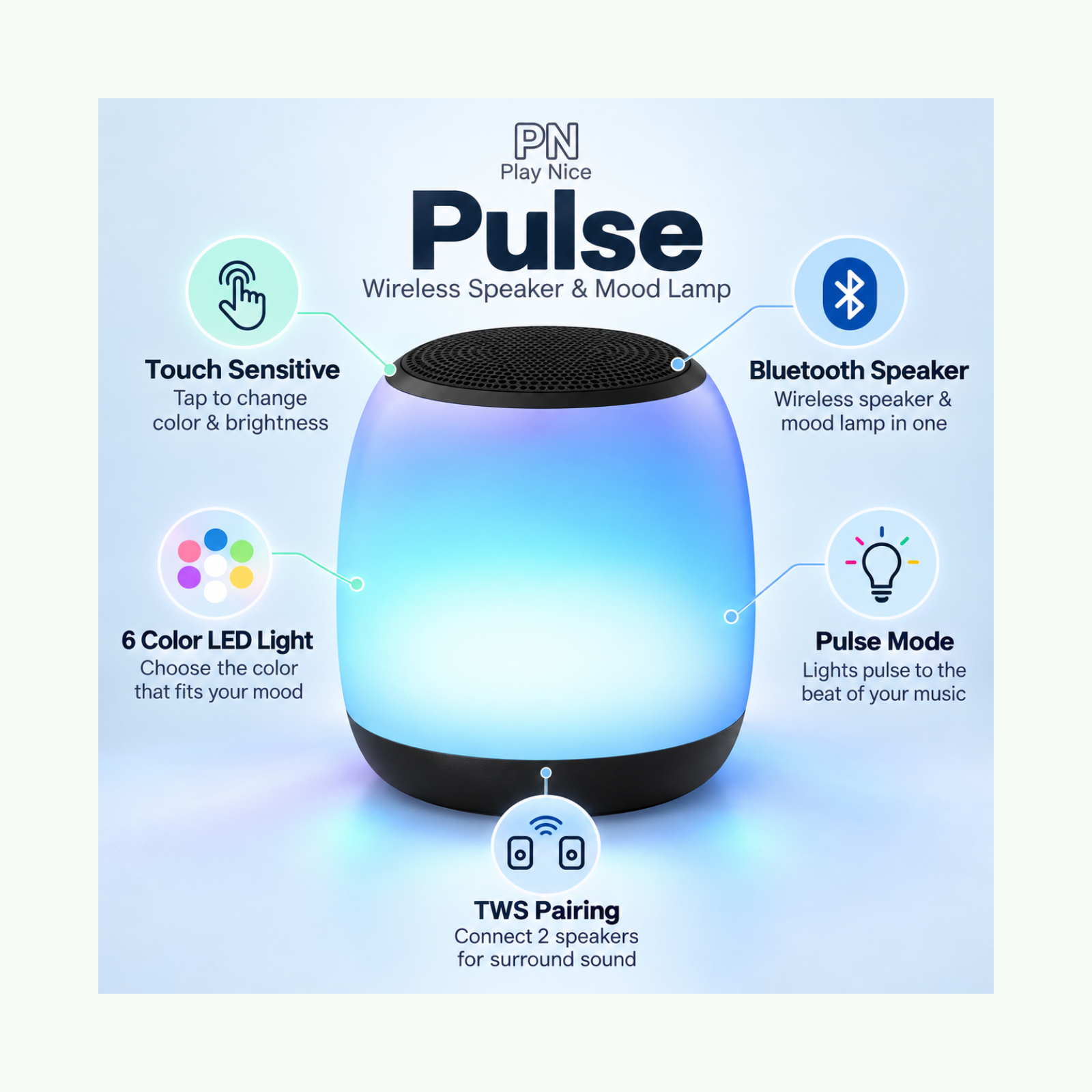 Wireless Speaker And Mood Lamp 2