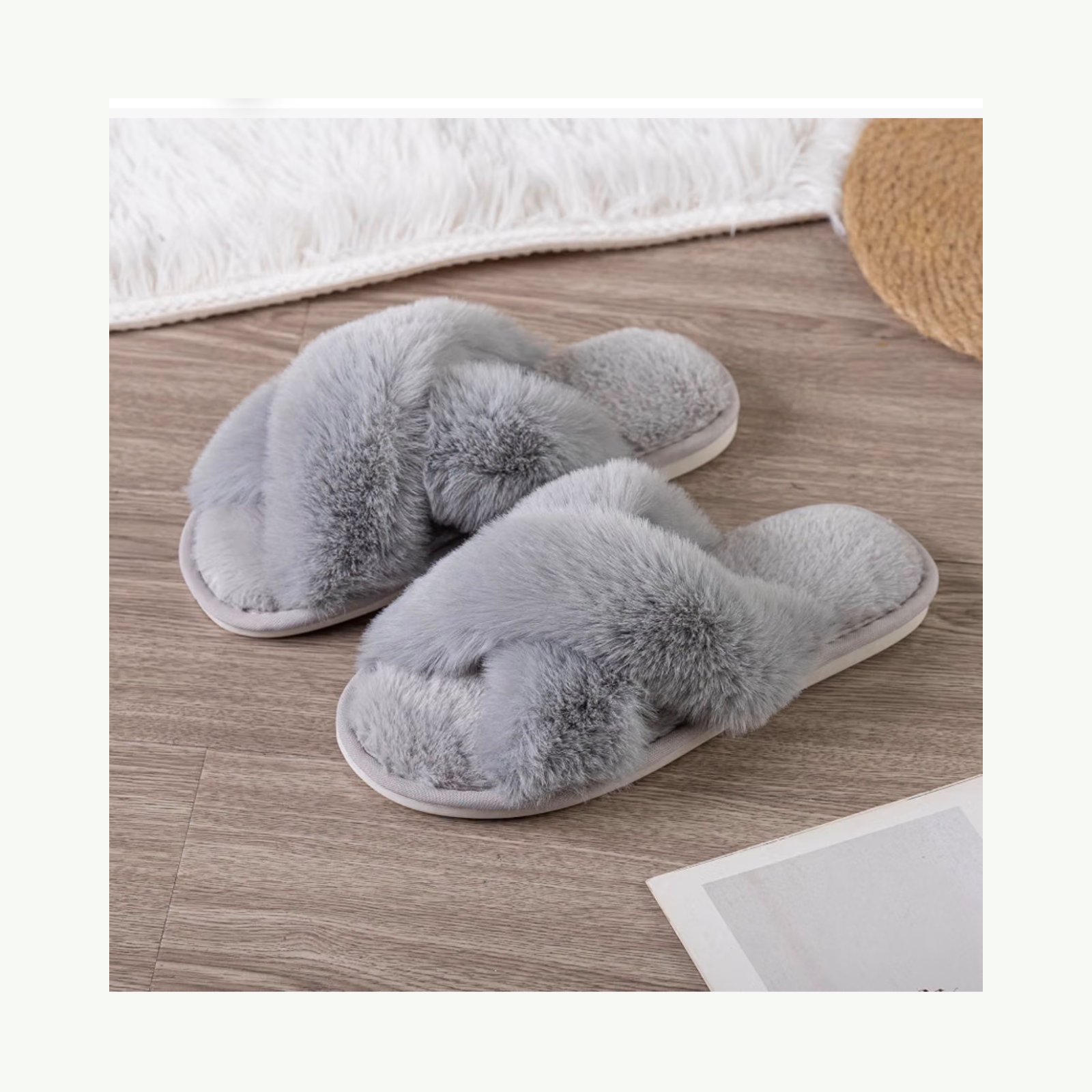 Women's Memory Foam Cross-Band Slippers 3