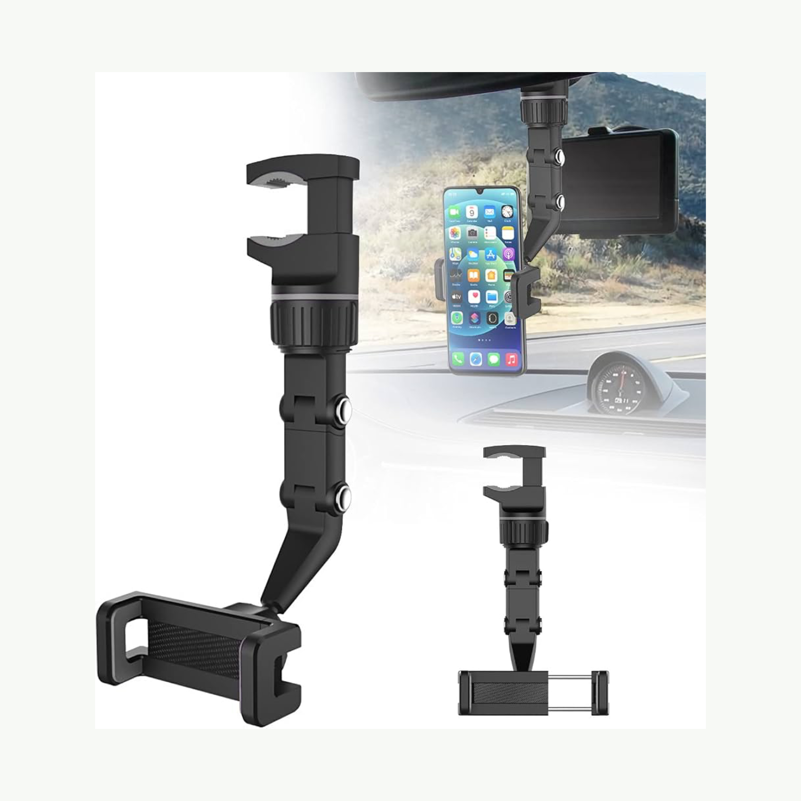 Rearview Mirror Car Phone Holder