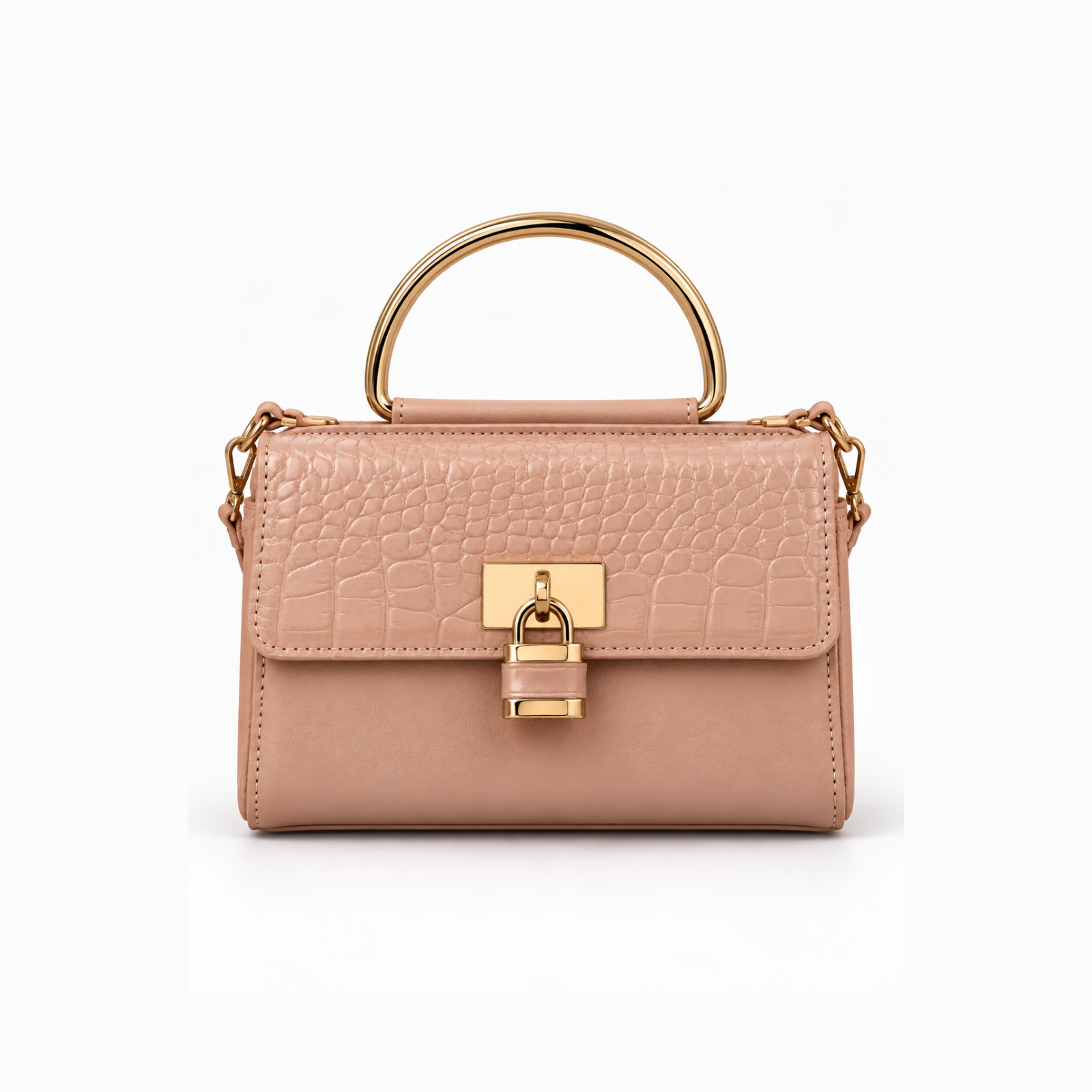 Crocodile-Patterned Crossbody Handbag 2