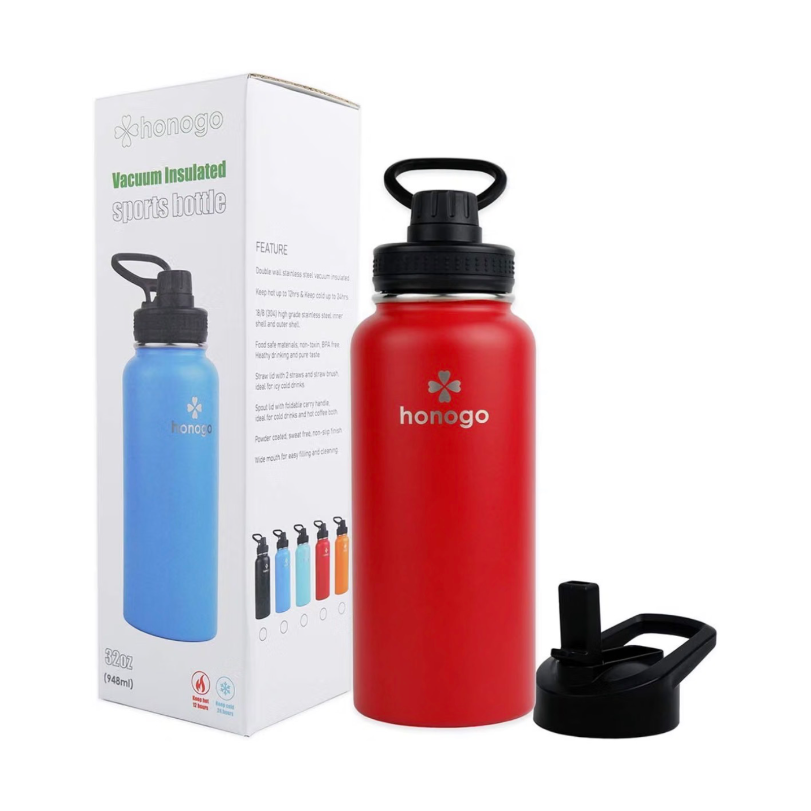 Honogo 32 oz Insulated Water Bottle 7