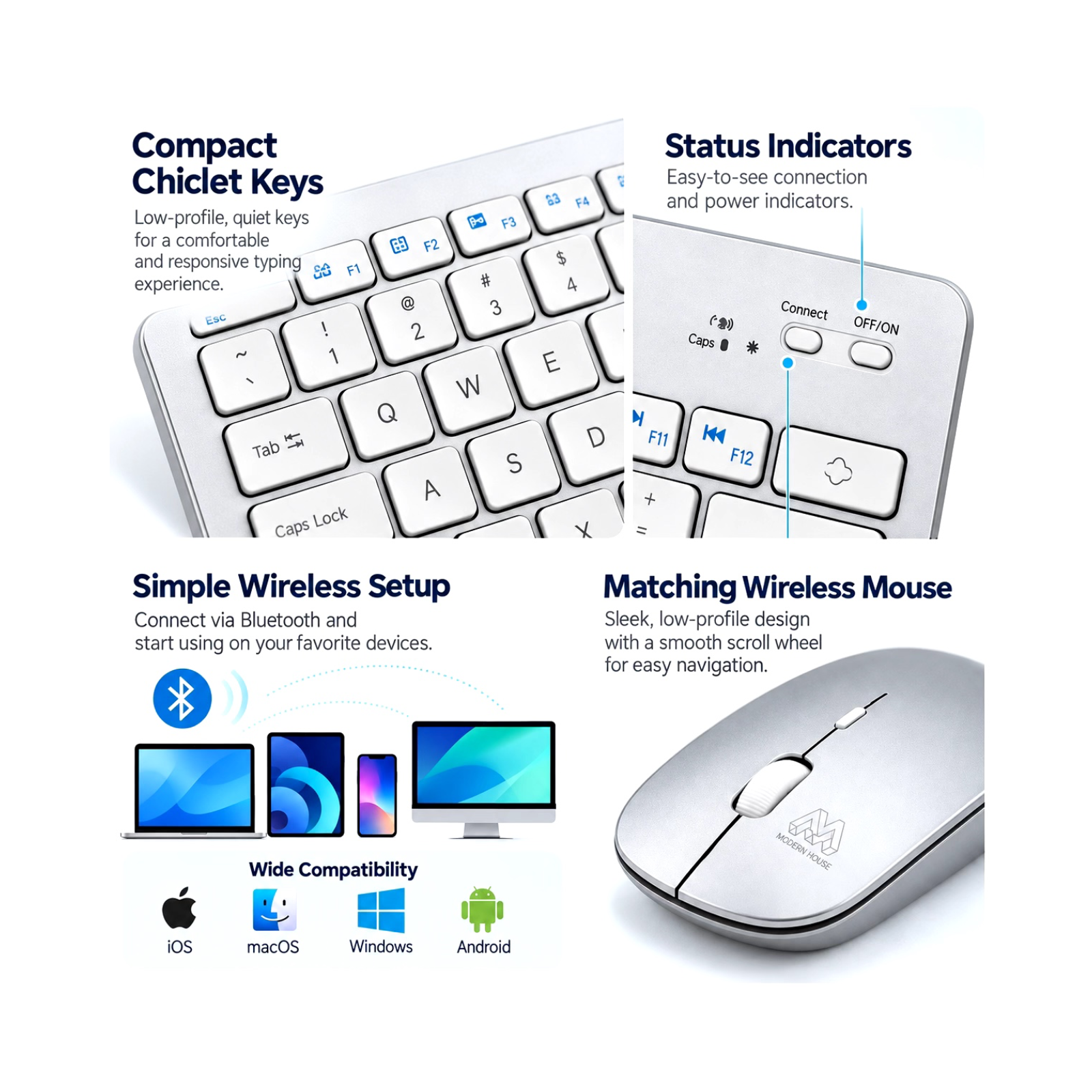 2-in-1 Bluetooth Keyboard And Mouse Set 3