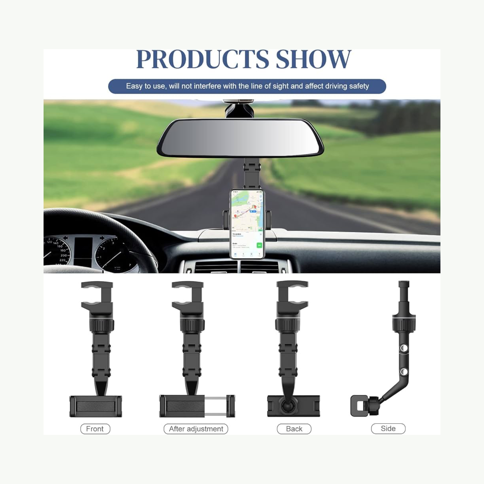 Rearview Mirror Car Phone Holder 4